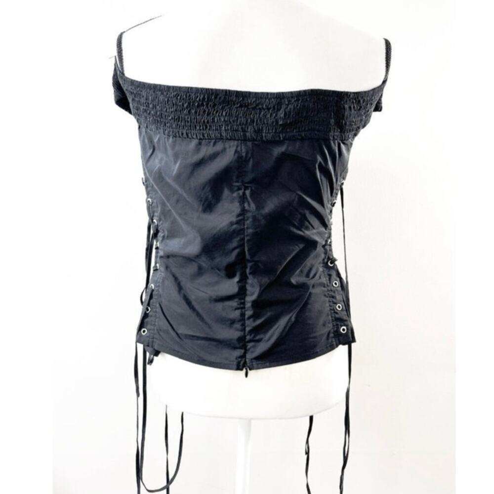 Forever 21+ Plus Black Corset Style Lace Up Top - Size 3X - Picture 3 of 9